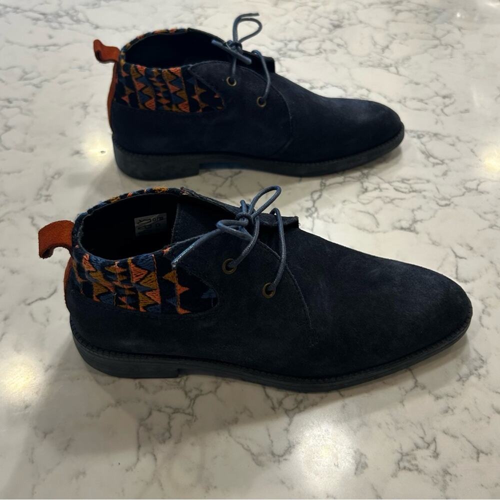 Swear London Blue Suede Bootie Shoes Ankle Boots Size 38/7.5
